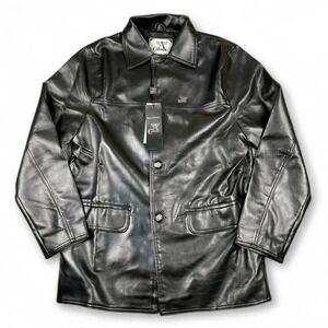 A Collezioni Collection Faux Leather Jacket BLACK SZ Medium NEW Excellent A+++‎